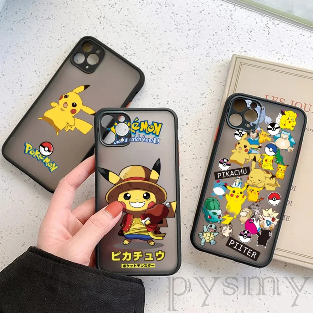 pokmon cartoon Phone Case Phone Case For iPhone 15 14 11 12 13 Mini Pro Max X XS XR 7 8 6 6s Plus Clear Matte black Cover