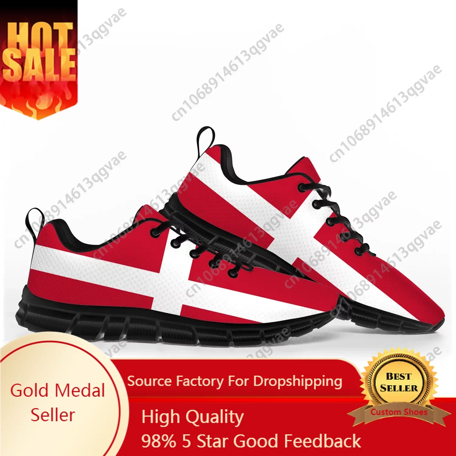 Danish Flag Sports Shoes Mens Womens Teenager Kids Children Sneakers  Denmark Casual Custom High Quality Couple Shoes