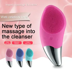 Tahan Air Sikat Pembersih Wajah untuk Pria & Wanita Isi Ulang Exfoliating Electric Wajah Scrubber Sikat Pembersih 10 sikat pembersih wajah elektrik terlaris - №