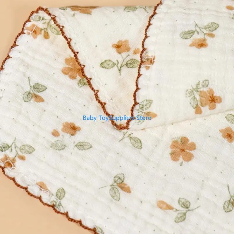 

R1WF Soft & Absorbent Cotton Burp Cloth Baby Wash Cloth Gentle Towel for Boy & Girls
