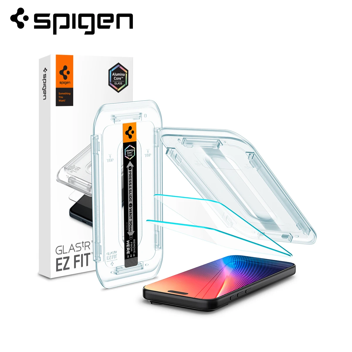 Spigen Glas.tR EZ Fit | Sensor Protected for iPhone 17 Pro Max/17Pro, 17/16 Pro Max /16 Pro Tempered Glass Screen Protector (2P)