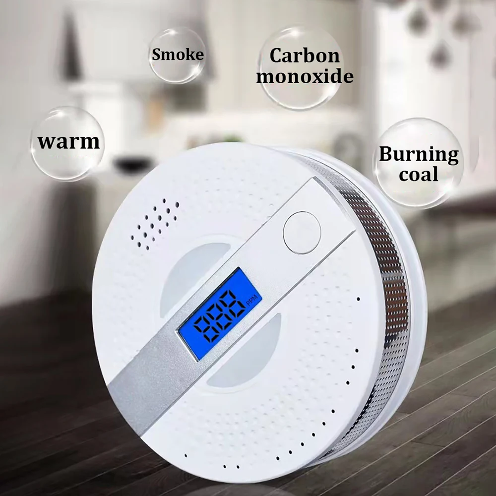 

Air Quality Monitor Carbon Monoxide Sensor CO Detector Alarm with LCD Display 85db Warning Alarm Home Safety Protection