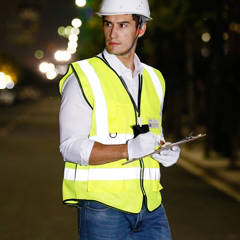 Reflective Vest Unisex High Visibility Safety Vests Reflector Security Traffic Night Working Running Cycling Vest