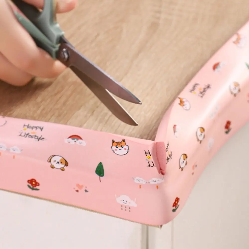 شريط حماية للحواف المكتبية المتين بطول 2 متر، واقي زوايا الحائط السميك الكرتوني، مصد رغوي ناعم ذاتي اللصق لسلامة الطفل #2