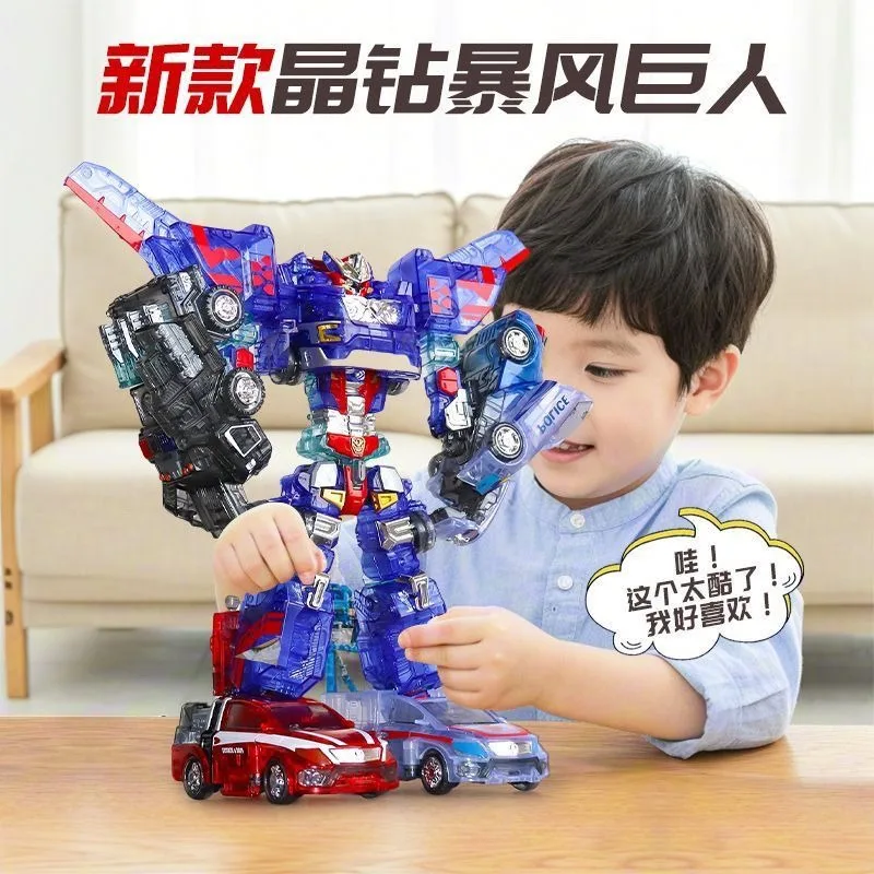 New 5 in 1 Hello Carbot Crystal Carbot Pentastorm X Transform Combined Robot Action Figures Toys SAFARI SAVER Deformation Mecha