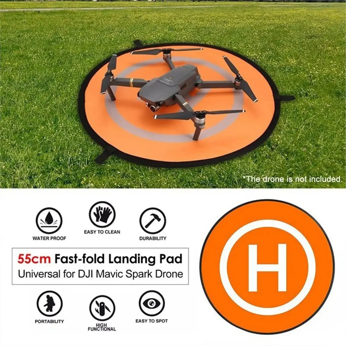 A1703Z Drone Quadcopters Accessories Universal 55cm Foldable Landing Pad RC Dron Mat Quadcopter Parking Apron Apron Pad Reliable view 3