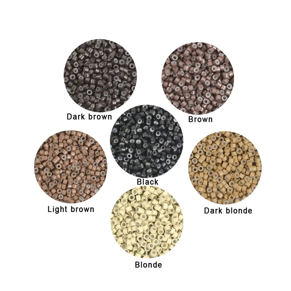 100 piezas de anillos de silicona para extensiones de cabello de 4mm, para micro links, para extensiones tipo I-tip y plumas 2