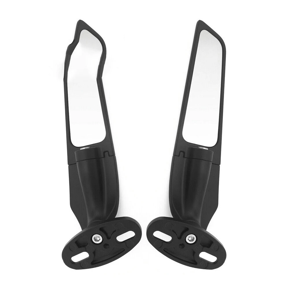 2x Wind Swivel Wing Rearview Side Mirror For Kawasaki Ninja 250 300 400 650 ZX6R