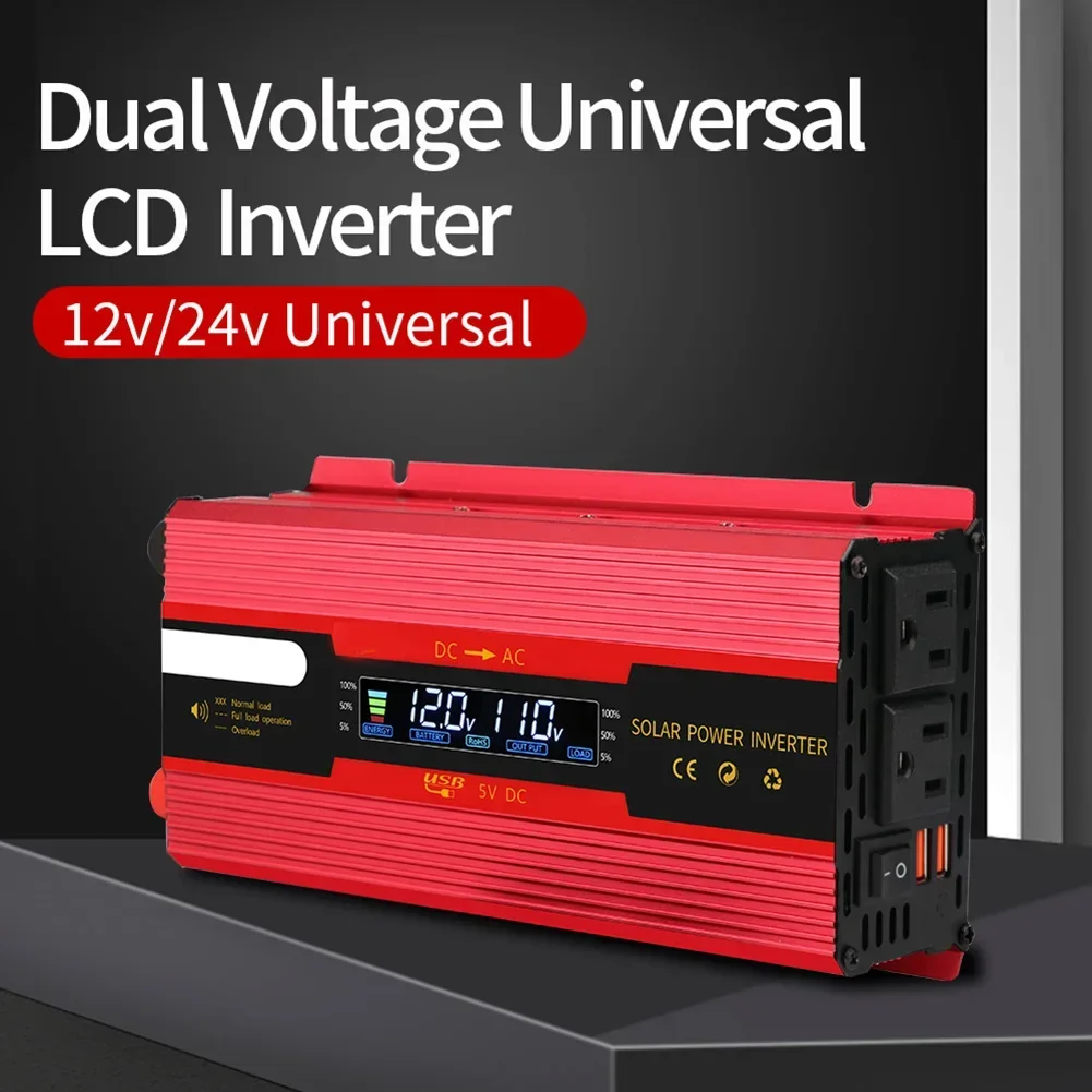 Pure Sine Wave Inverter 12v24v To 110v 3000W 4000W 6000W DC To AC Portable Power Voltage Converter Car Solar Inverter