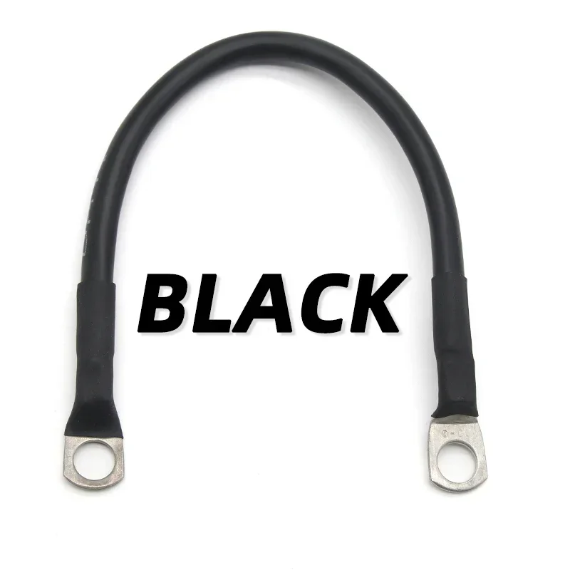 Battery Inverter Connection Cable Set with M8 Terminals 8/6/4/2 AWG Tin-plated Copper Connection Wire for Car/Inverter/UPS