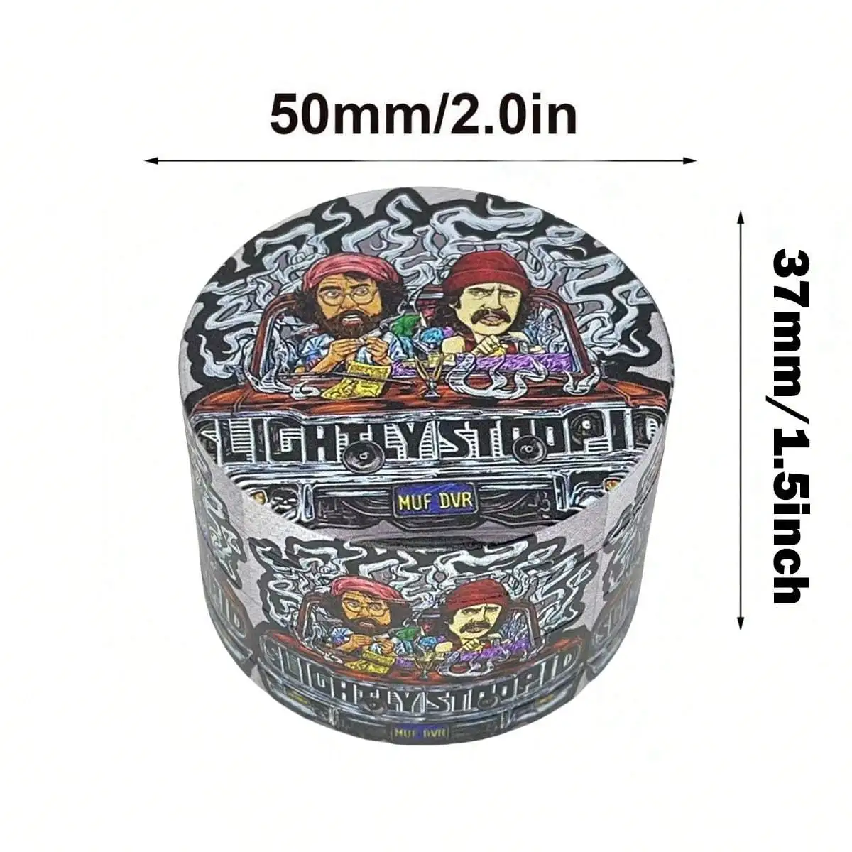 50mm Metal Cartoon Herb Grinder 4-Layers Spice Pepper Mill Salt Mortar Pestle Tobacco Raw Grass Grinder Smoking Kitchen Tool
