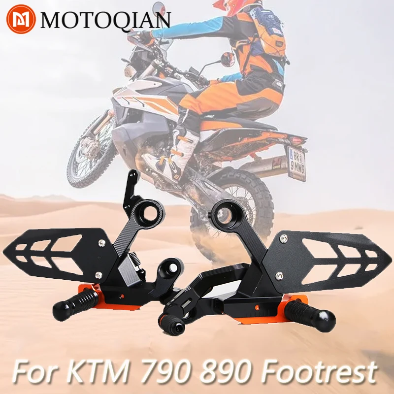 Motorcycle Footrests For KTM 790 890 Duke CNC Footrest Kit Rearset Adjuster Foot Set Brake Gear Shifte Duke790 Duke890 Rear Sets