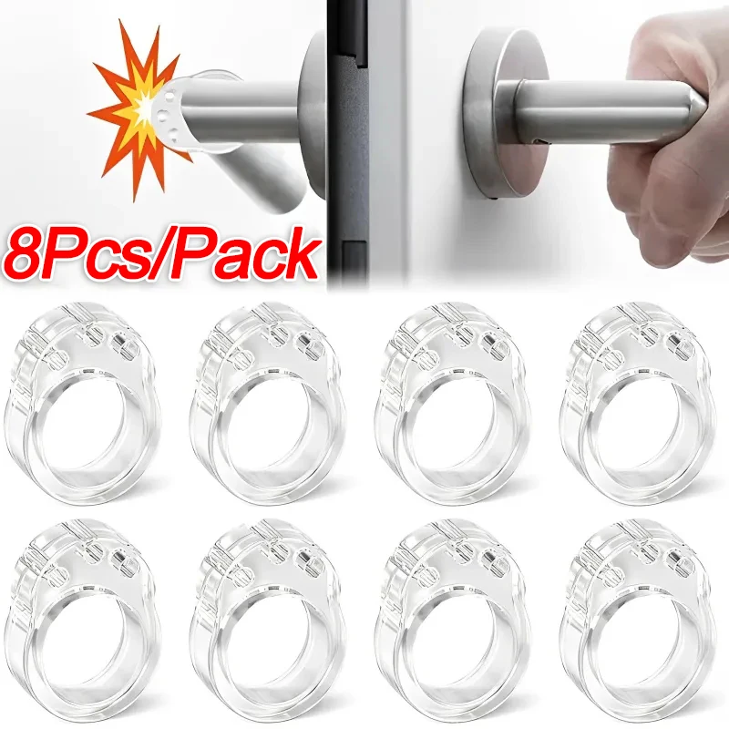 

8/1 шт., Прозрачная силиконовая накладка на дверную ручку