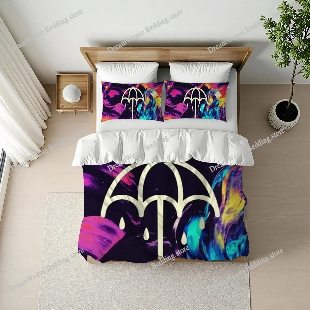 B-Bring Me The H-Horizon Duvet Cover Set Home Style Bedding Soft Laundry Cotton Bed Student Dormitory Gift