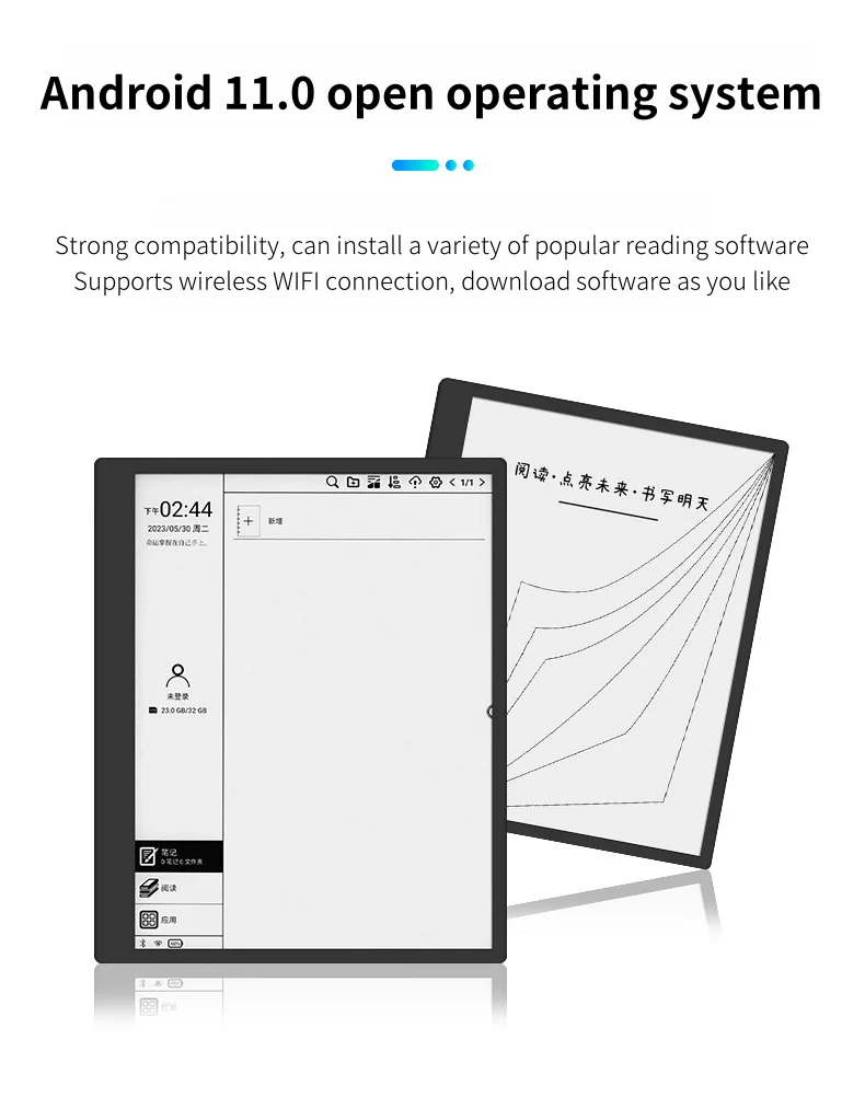 eNote digital notebook ePaper Notes 10.3-inch E-ink tablet paper display for writing and reading digital stylus magnetic cover