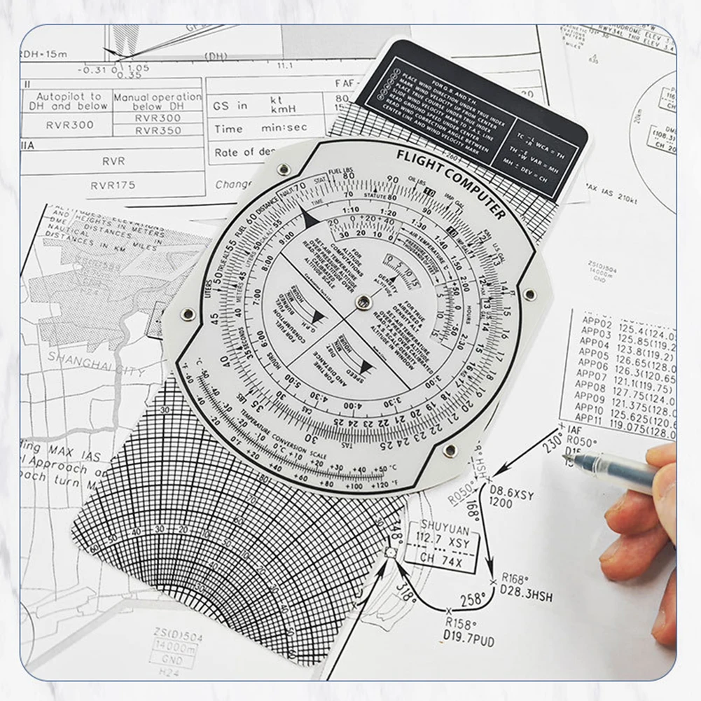 E6B Flight Computer Aviation Plotter Slide Rule For Architects, Engineers, And DIY Enthusiasts For Aviation Flight Training