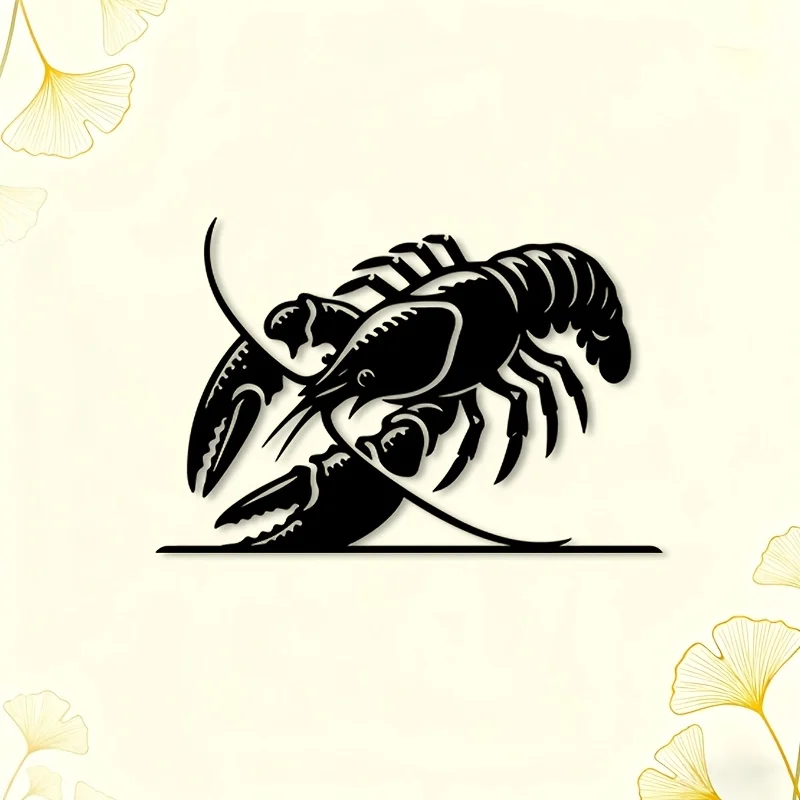 Brand Lobster Metal Wall Art Rustproof Iron Statue Mural Decor Living Room Patio Nautical Lovers