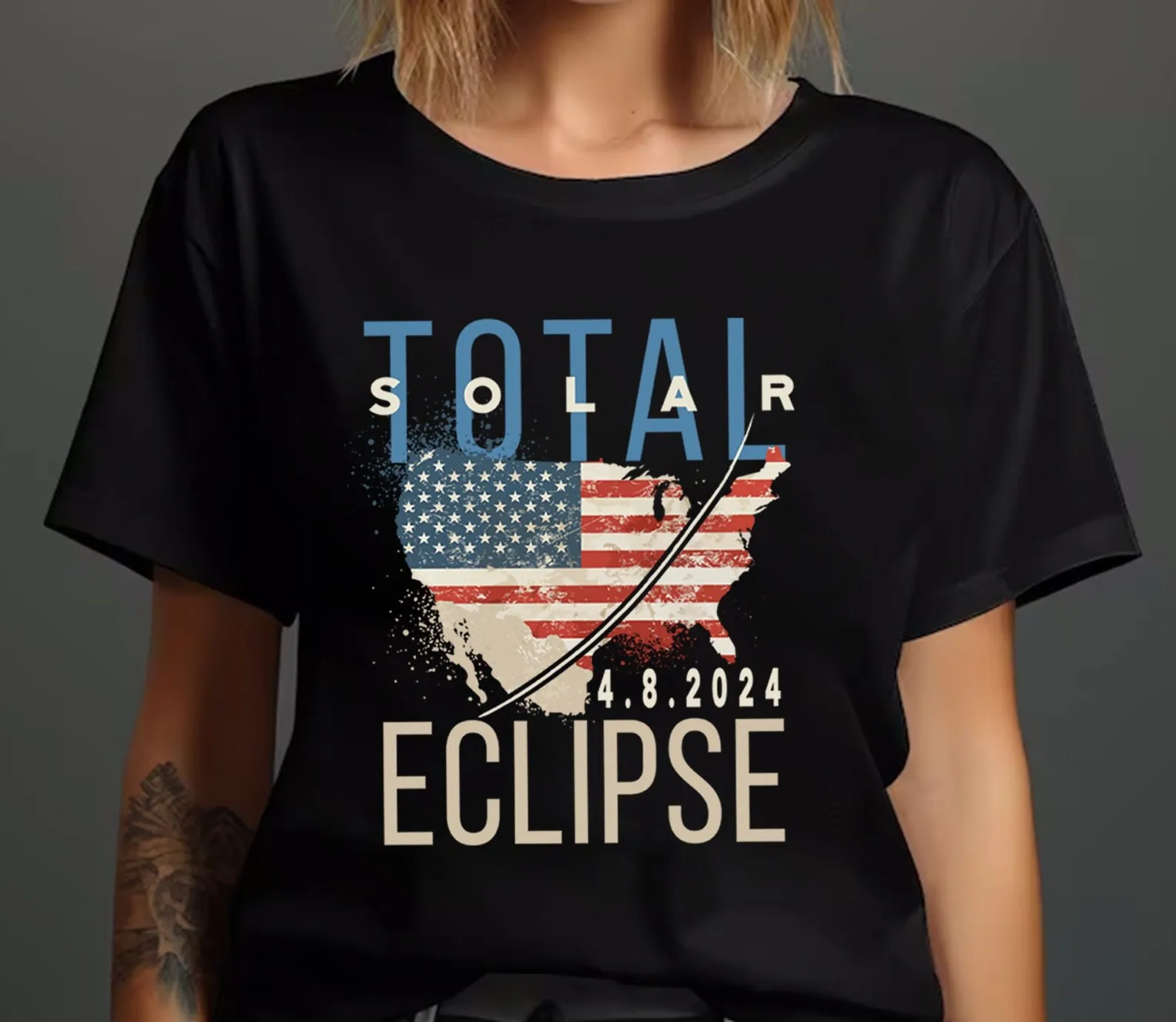 Solar Eclipse T Shirt Lunar 2024 America Path of Totality April 8th Total Matching Family