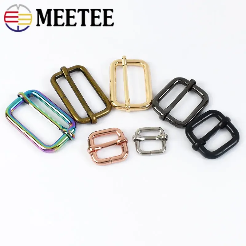 10/20Pcs Belt Buckles Roller Pin Buckle Handbag Strap Metal Slides Tri-glides Adjuster For Bag DIY Garment Accessories F2-12