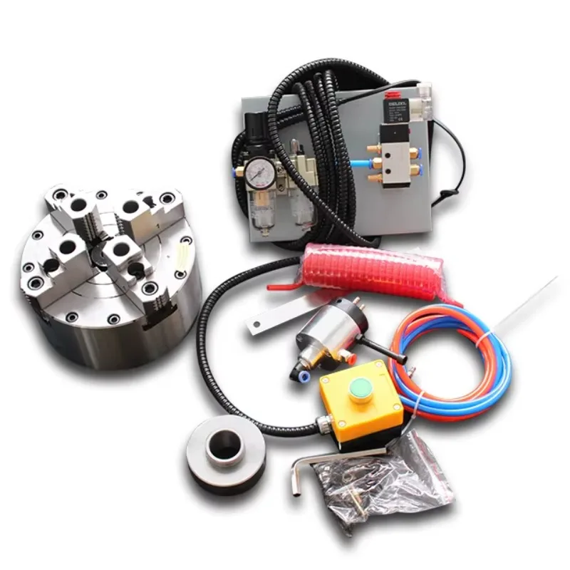 Solid Rotary Chuck 4 Jaw Pneumatic Precision High Speed Collet Chuck Tool Holder Power Hydraulic Chuck For Lathe
