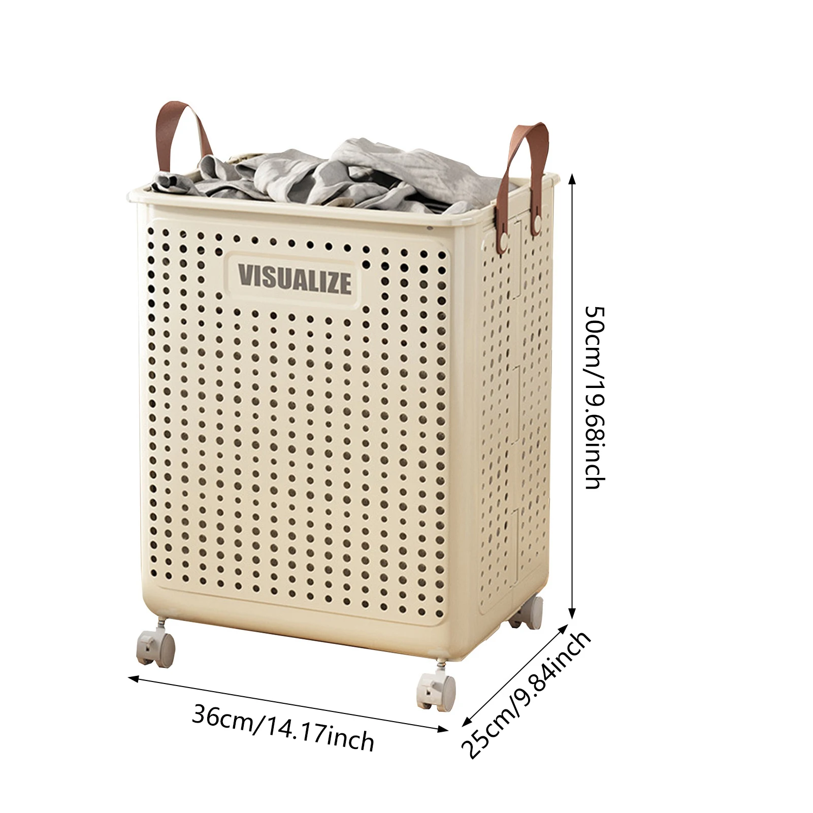 Folding Laundry Sorters with wheel large Dirty Clothes Basket Easy Carry Handles Laundry Hamper for Laundry Room and Bedroom