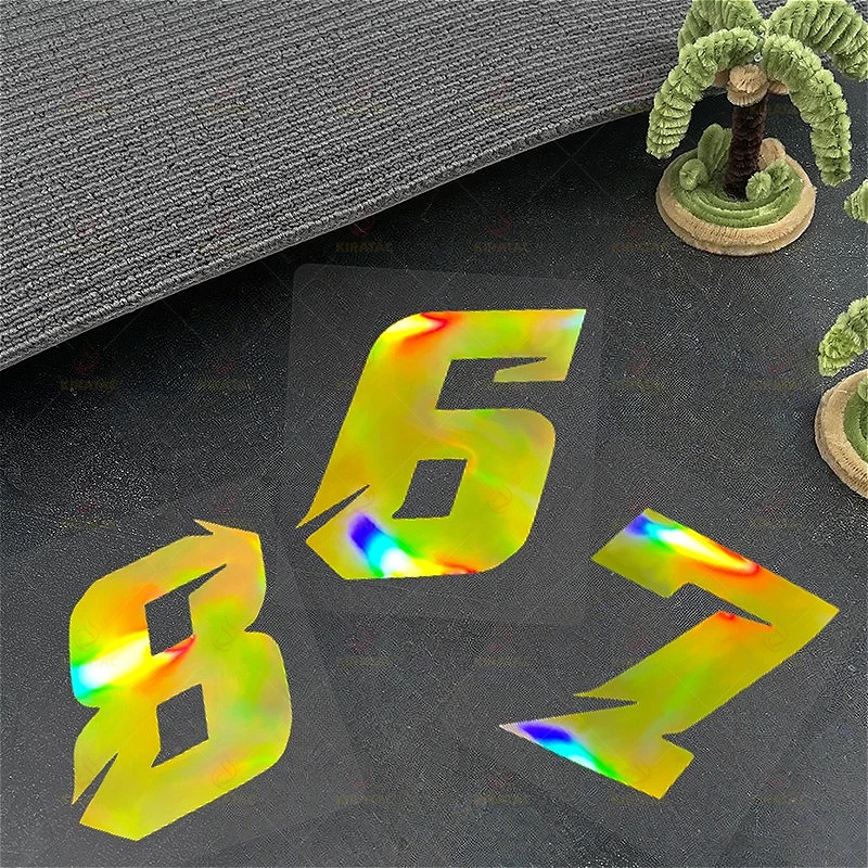 الذهب الليزر 2 حجم حزمة دراجة نارية عدد ملصقات مقاوم للماء للدراجات النارية Fairings الخوذ خزانات الوقود نوافذ السيارات شارات الفينيل