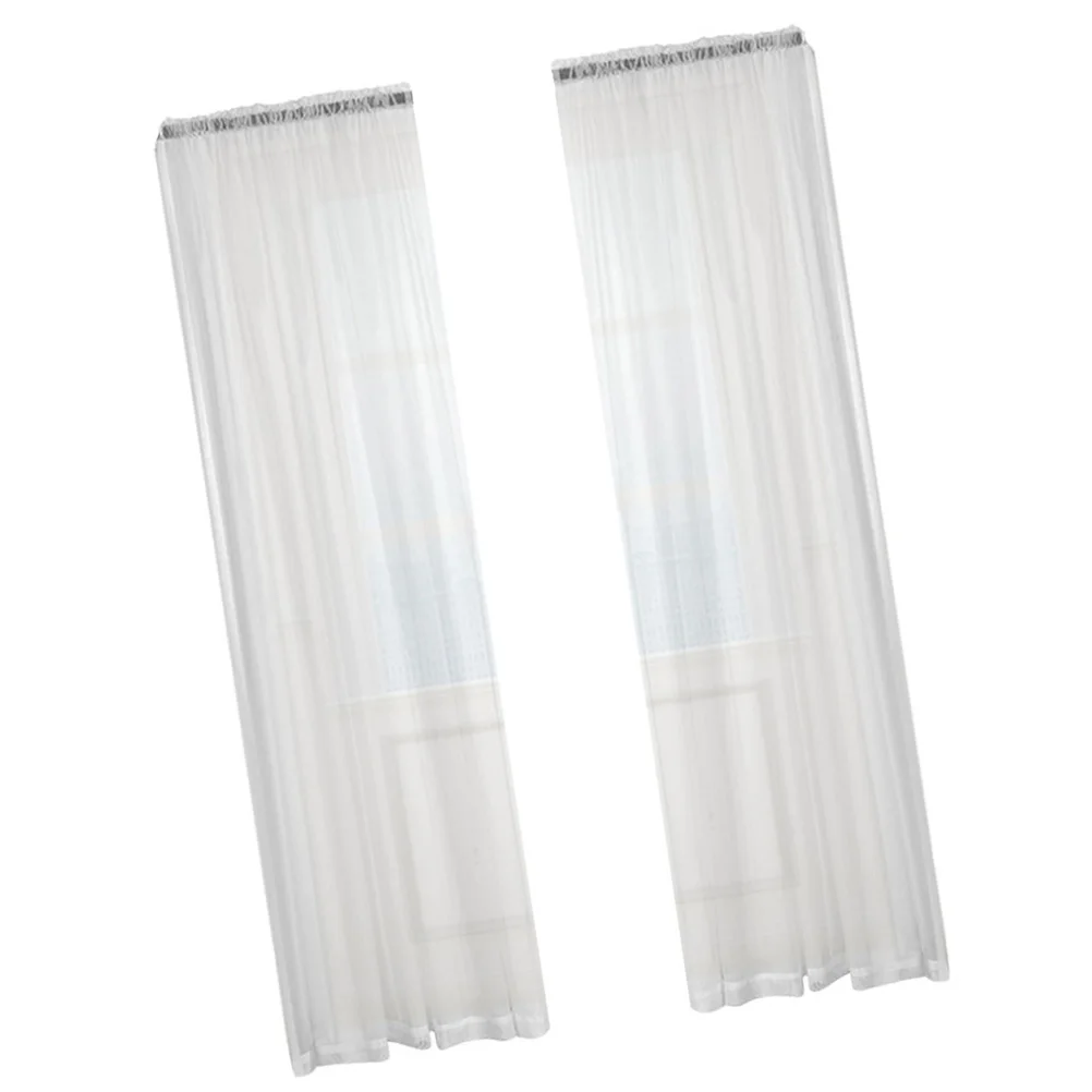 Vitrages 270X100Cm Wit Raam Tule Voor Slaapkamer Woonkamer Badkamer Zonlicht Bescherming Home Decor Voile Gordijnen