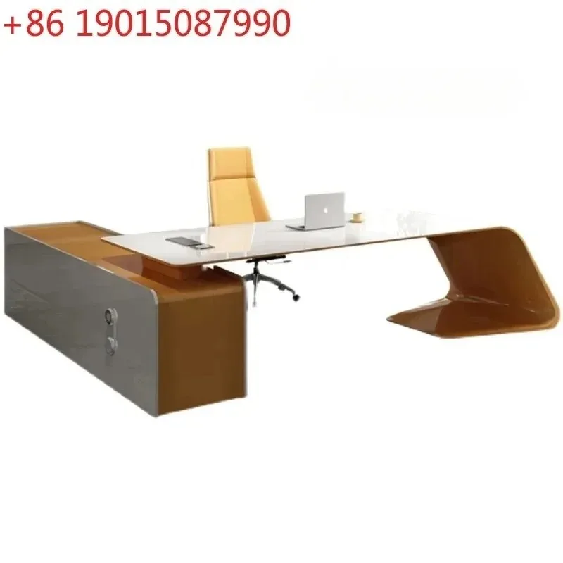 Boss Desk Simple Modern Fashion Manager Desk Large Desk White Paint Boss Table