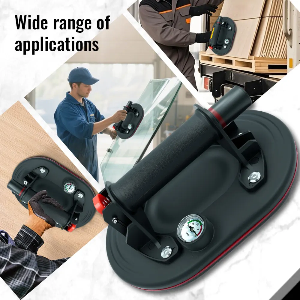 Portable Vacuum Suction Cup 250kg Carrying Capacity Oval Tile Suctions Cups for Tile Glass Floor Lifting Tools
