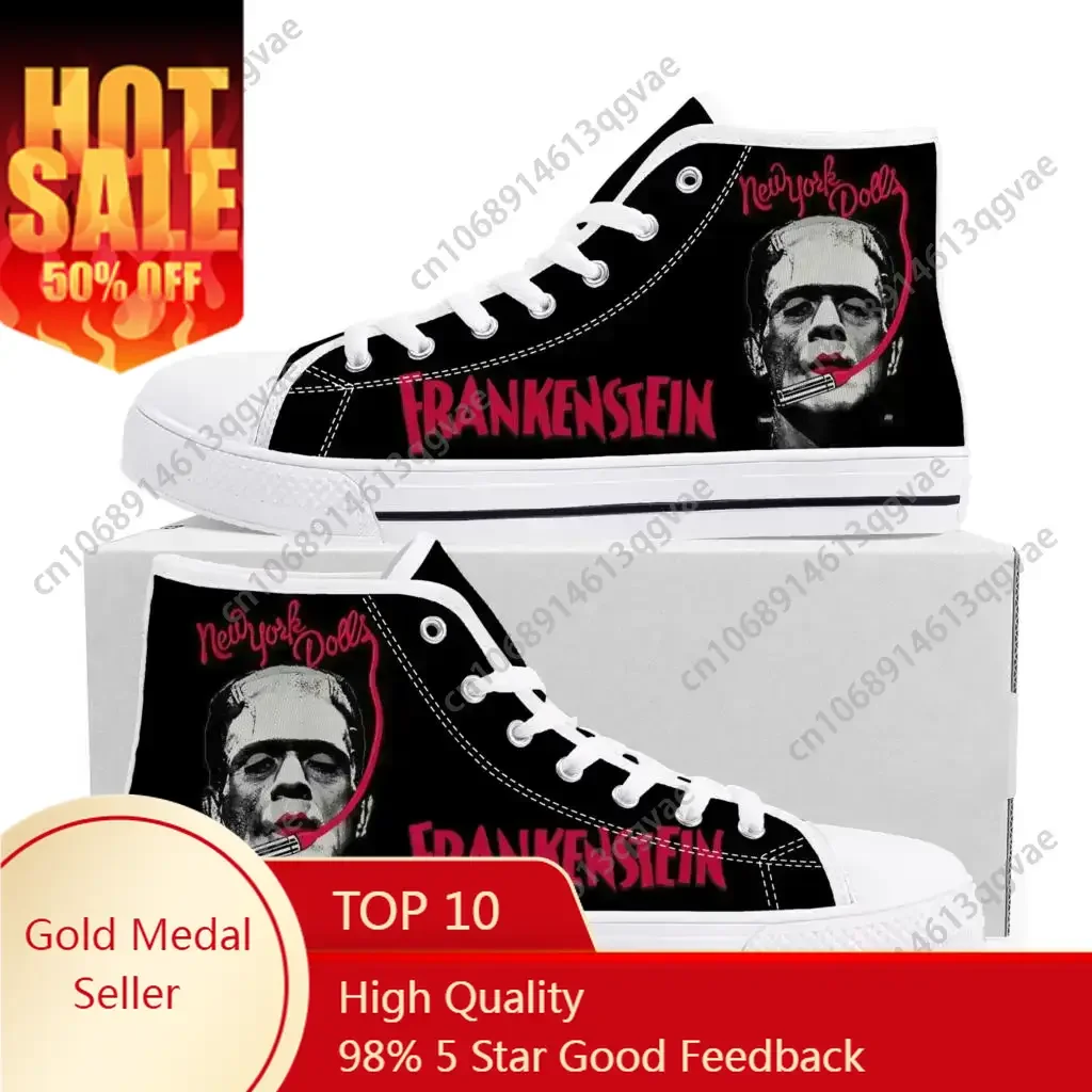 

Frankenstein High Top Sneakers Mens Womens Teenager Canvas High Quality Sneaker Casual Custom Made Shoes Customize DIY Shoe