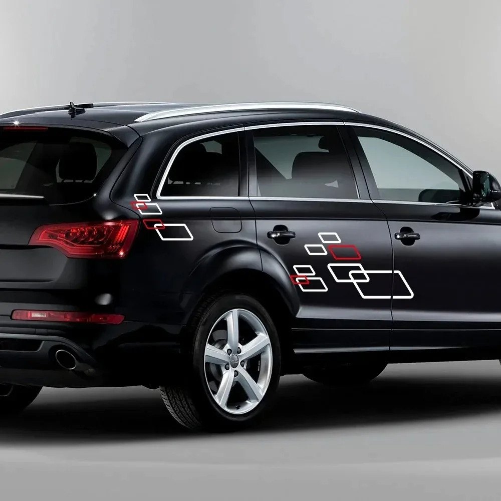 

Наклейка на боковую часть кузова автомобиля, внешняя графика, квадратная виниловая наклейка, аксессуары для Audi Q7 4M 4L Quattro S Line TFSI 2020 2007 2016 2017