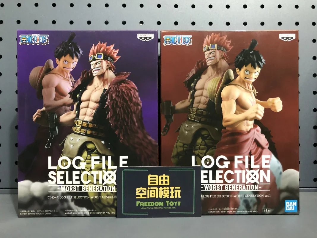 in stock Original One Piece Anime Figure Monkey D. Luffy Eustass Kid Toy Action Model LFS Log File Selection Worst Generation