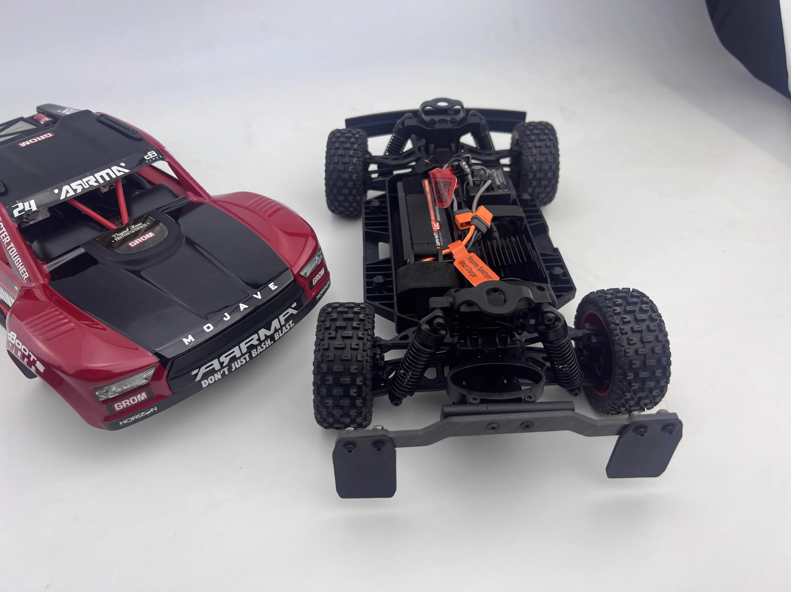 Gomma con materiale in fibra di carbonio parafango/parafango per ARRMA 1/14 Arrma Mojave Rc parti di aggiornamento per auto