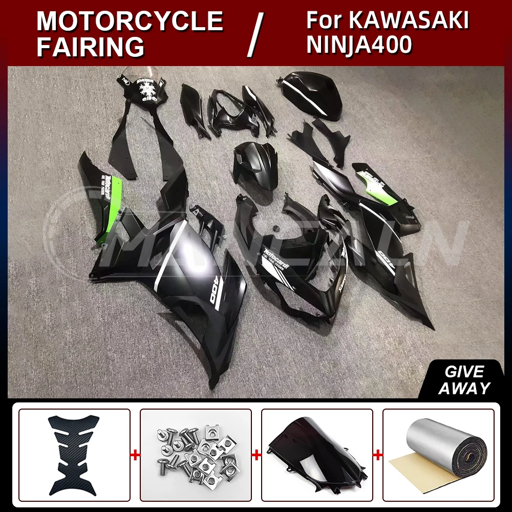 

Комплект обтекателей для мотоцикла KAWASAKI Ninja400 2018-2021, высококачественный корпус из АБС-пластика, черный, зеленый, синий, красный, 13 цветов