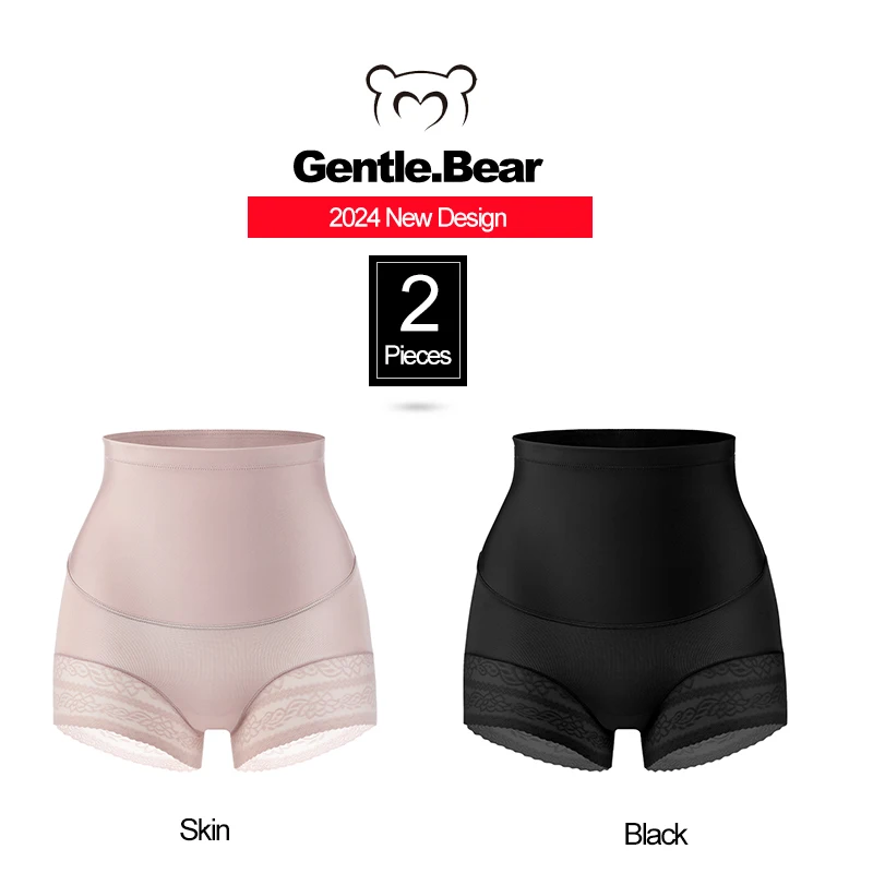 Gentle.Bear Women High Waist Underwear Body Shapewear 2024 New Ladies Shorts Seamless Panties Elastic Breathable Soft Briefs