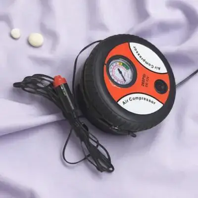 

260Psi Dc 12V Car Tire Inflator Portable Air Compressor Pump Quick Inflation Visible Pressure Indicator Neat Slot