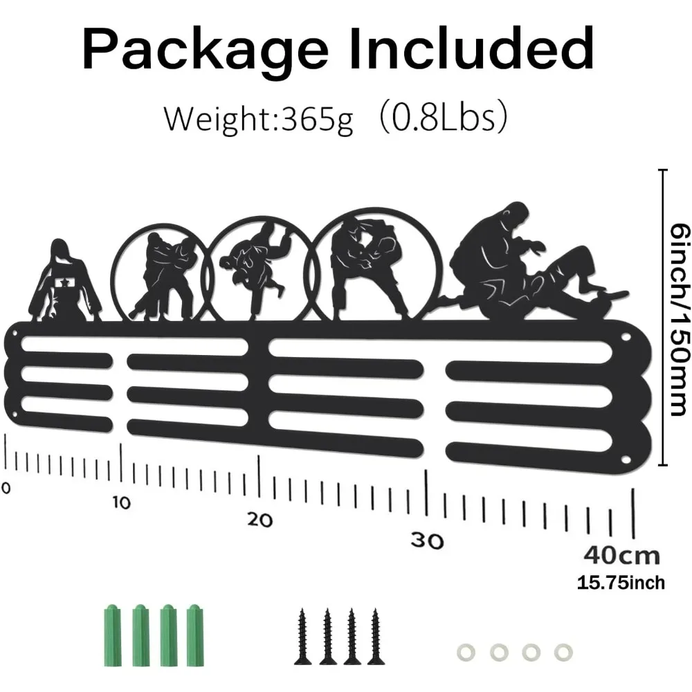 Medals Hanger Display Holder Rack Judo Theme Medals Display Wall Mounted Frame Sports Medal Holder Racks for Competition Medal