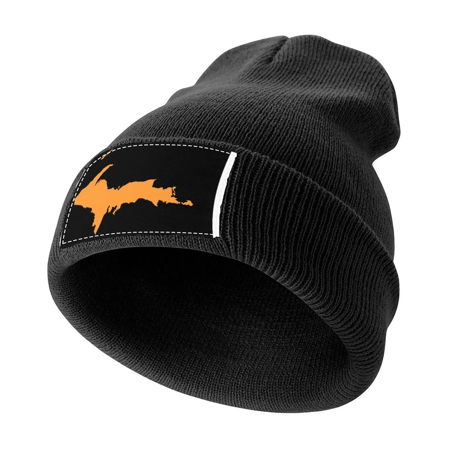 

Upper Peninsula in Orange/Black Knitted Cap Snap Back Hat party Hat custom Hat Woman Hats Men's