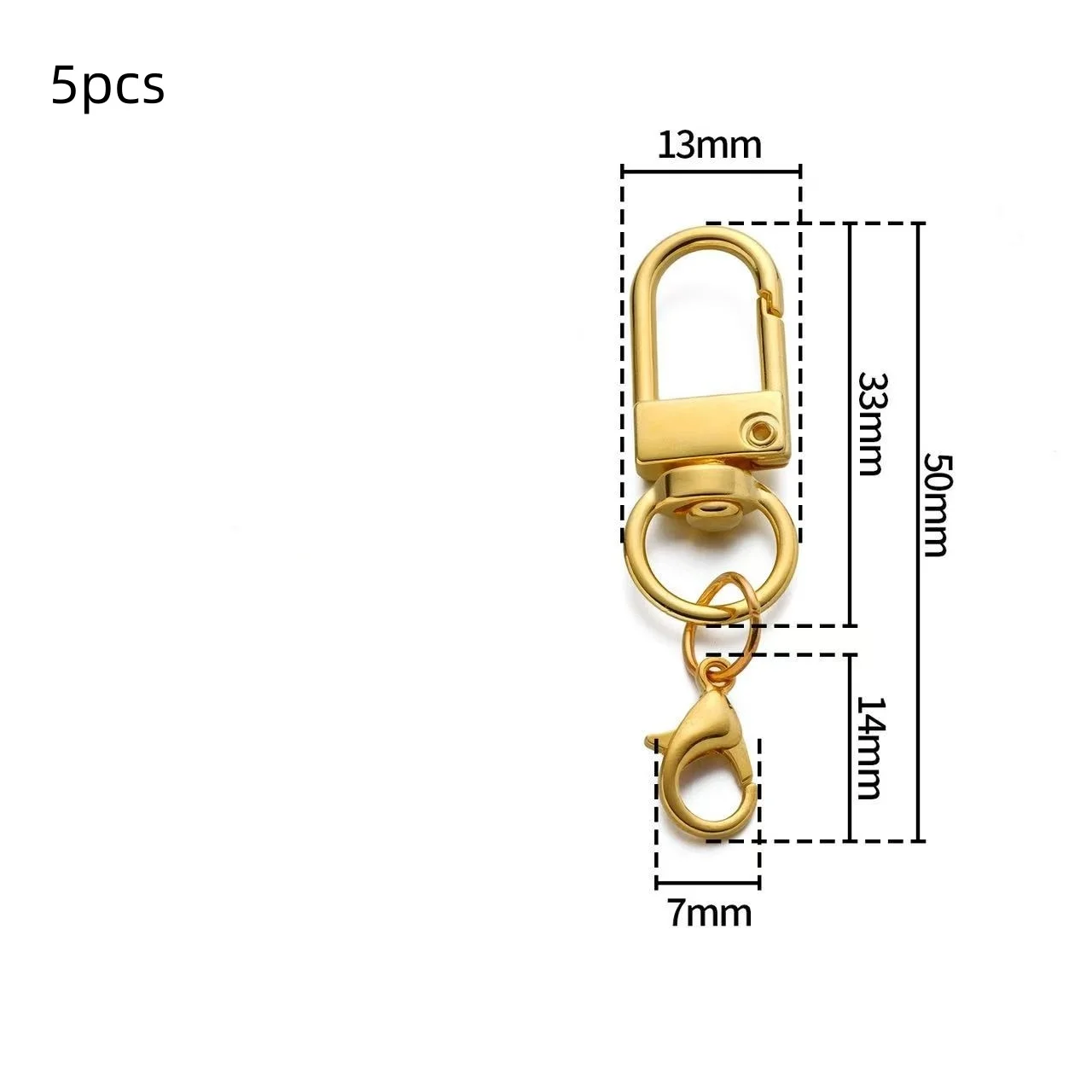 5/10/60/100pcs 9 12 14mm Zinc Alloy Lobster Clasps Multi Sizes for DIY Handmade Jewelry Necklace Bracelet Making Accessories image 4