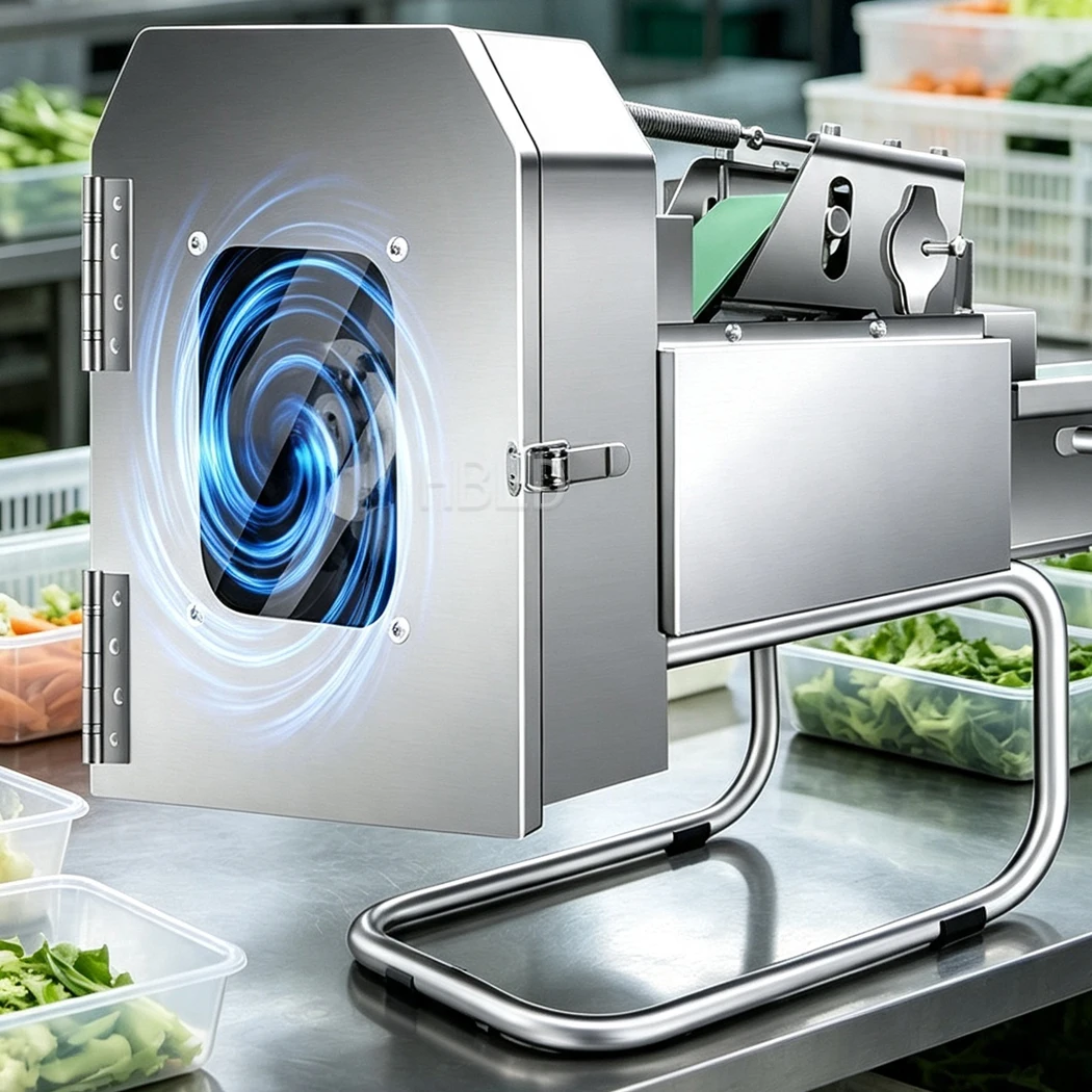 HBLD Electric Vegetable Dicer, Commercial Food Cutter 7cm Conveyor Belt Width Machine for Dicing Slicing and Minced Meat