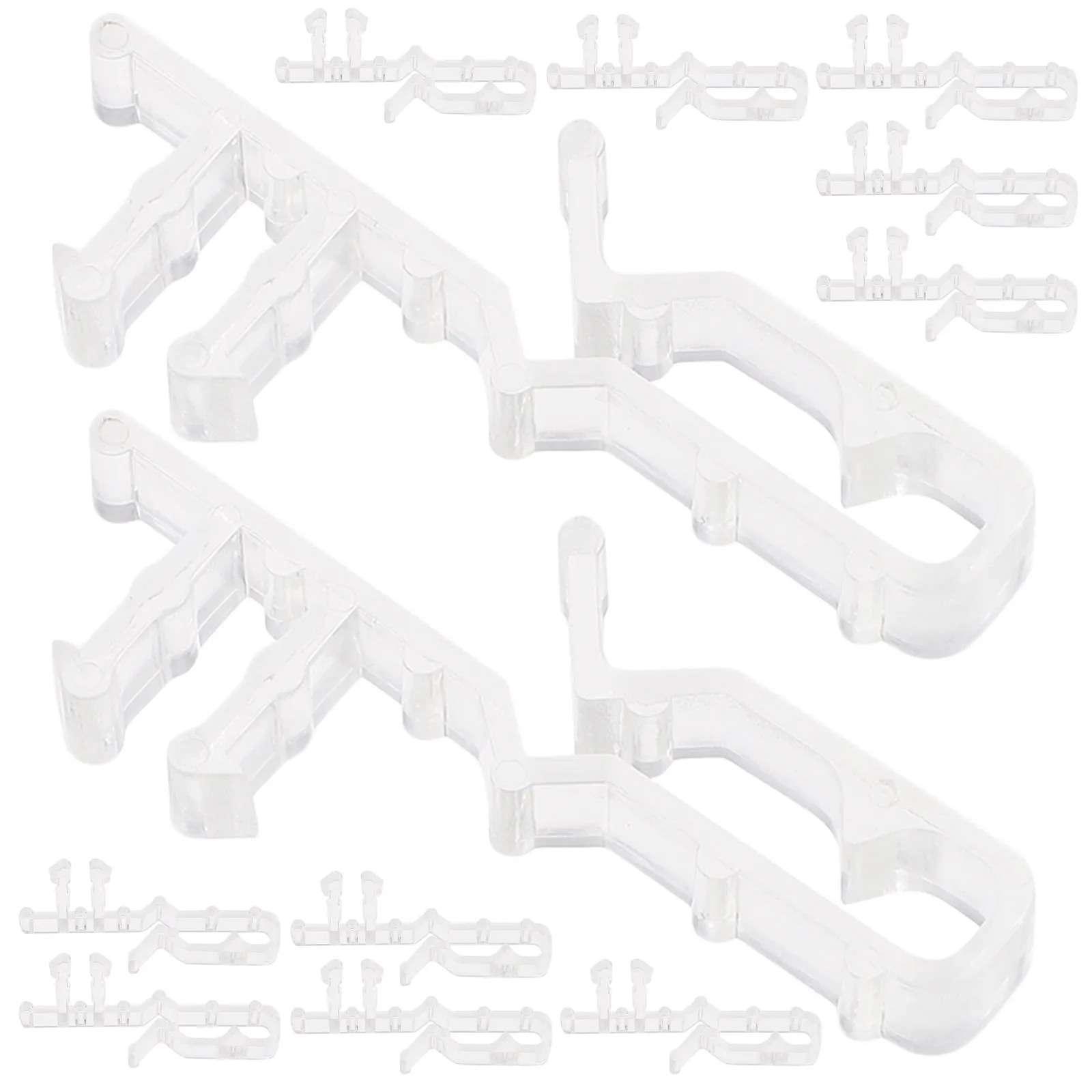 12Pcs Hidden Valance Clips Clear Replacement Blind Clips for Vertical Blinds Curtains Window Blind Repair Retainer Clamps
