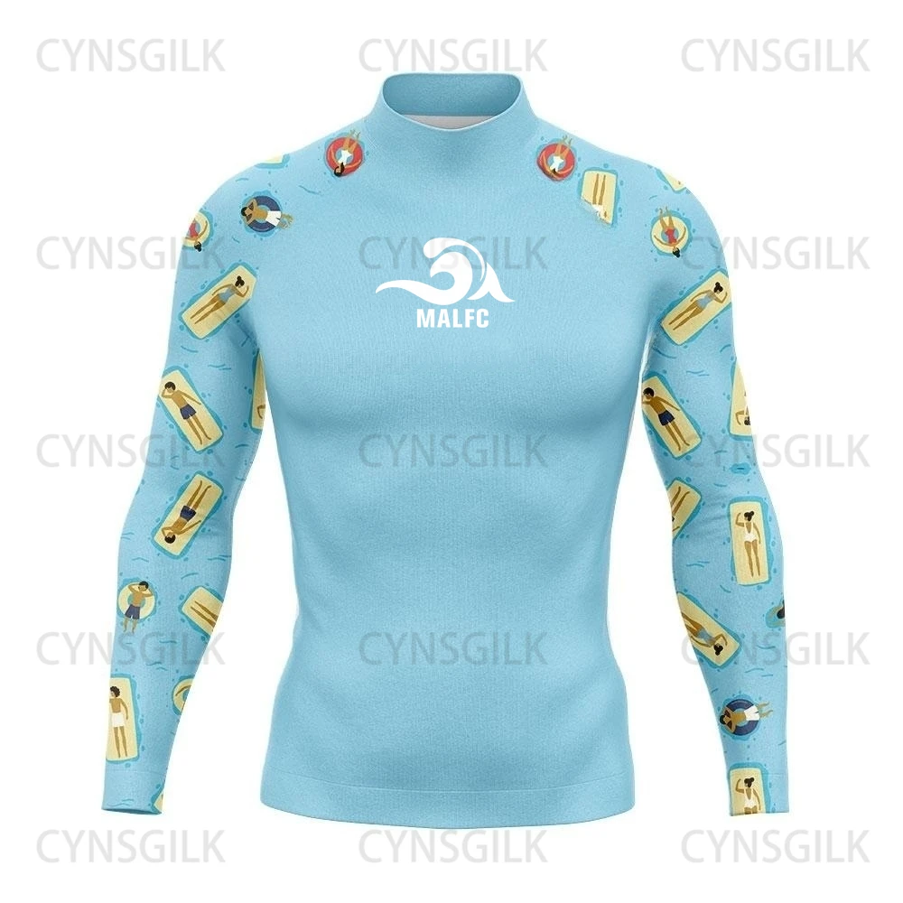 MALFC Rash guard for men Surfing Clothes Swimsuit Rashguard Surf Wear UPF 50 Water Sport Long Sleeve T-shirt Swimwear snorkeling