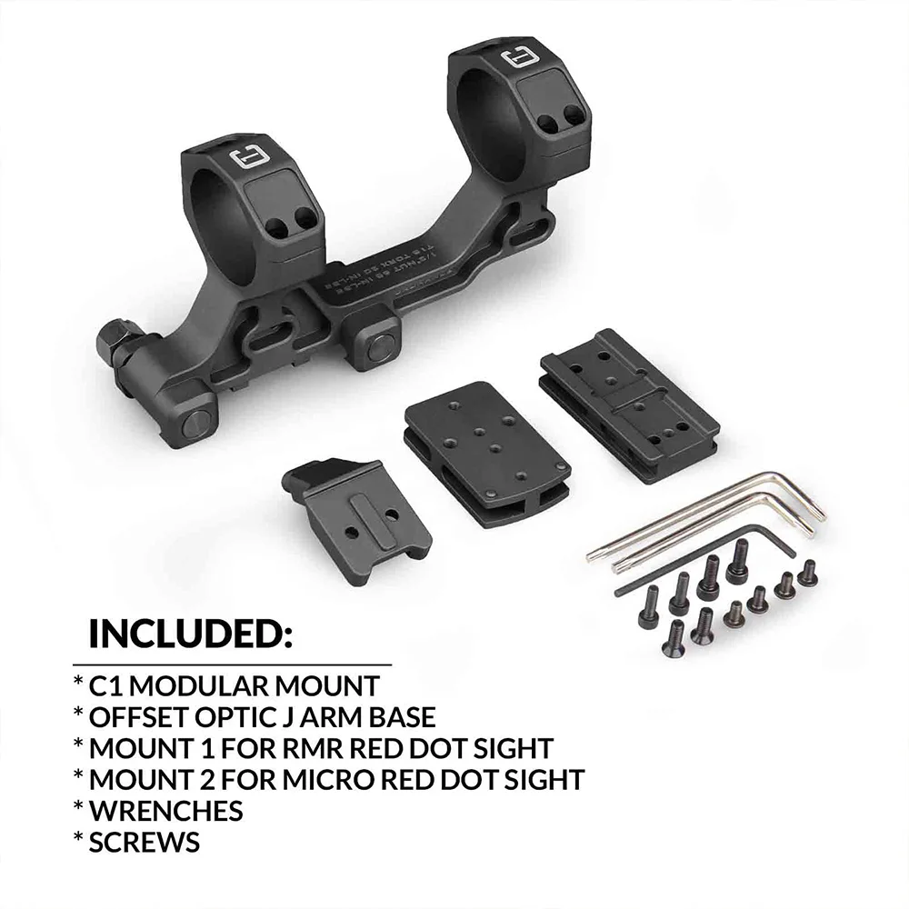 Tactical COMM C1 Modular Riflescope Mount B0C Offset adapter for red dot RMR/T2