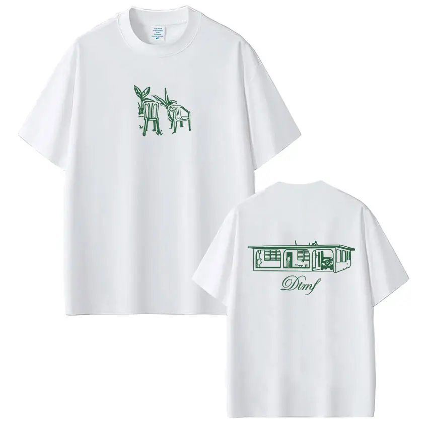 Rapper Bad Bunny Debi Tirar Mas Fotos DTMF T Shirts Men's Women Clothing Fashion Vintage Hip Hop Cotton T-shirts Tops Streetwear