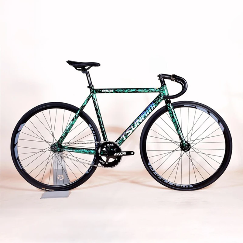 Tsunami Fixed Gear Bike SNM100 Aluminum Alloy Frame Fixie Single Speed Bicycle 700C Fits V-brakes For Daily Commuting