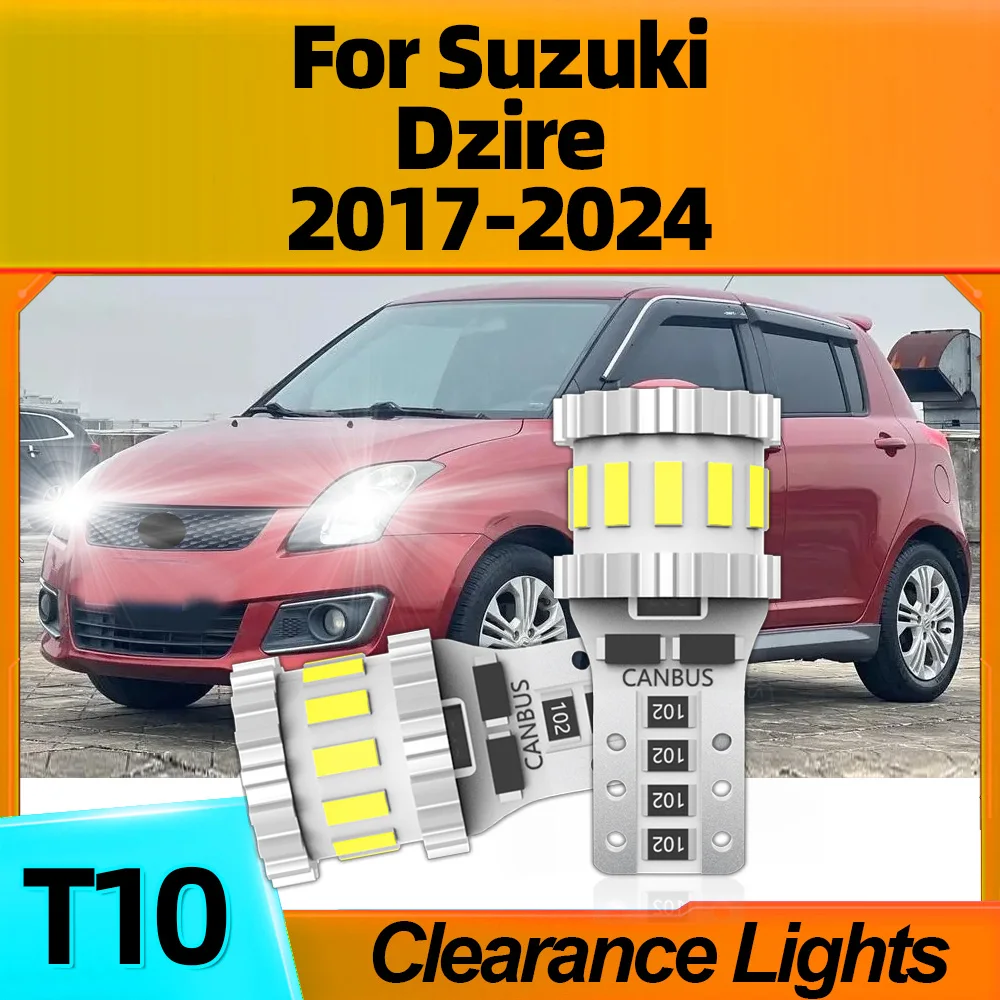 

2PCS Super Bright LED Clearance Lights T10 W5W 12V Quick Start 800LM For Suzuki Dzire 2017 2018 2019 2020 2021 2022 2023 2024