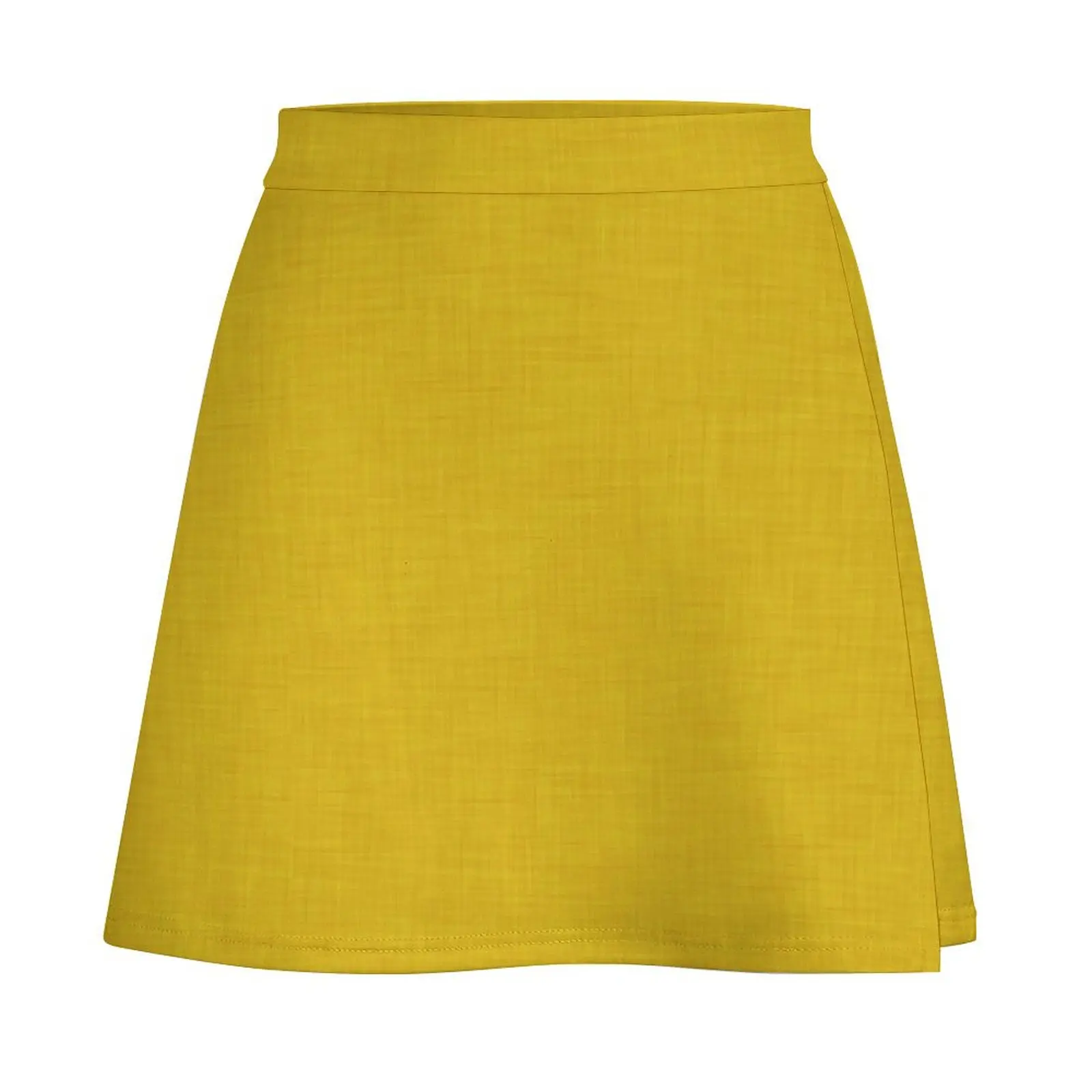 Plain yellow linen texture Mini Skirt School uniform cute skirt Korean skirts outfit korean style Mini Skirt