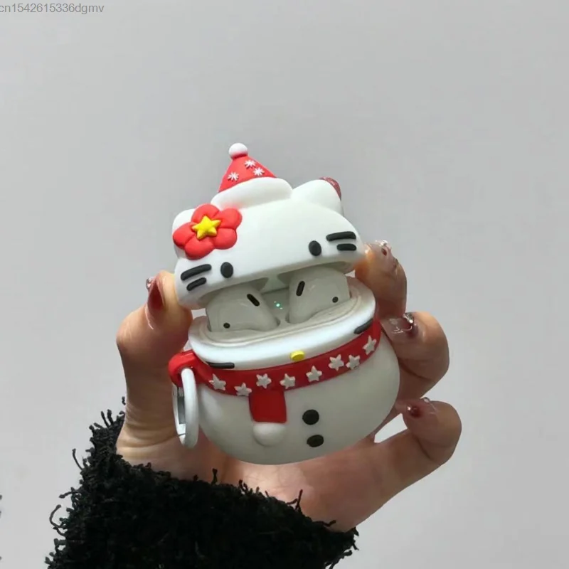 Sanrio Cute Snowman Hello Kitty For AirPods New 3rd Generation Case Kawaii Anime Wireless Bluetooth For Airpods Pro 1 2 Cover