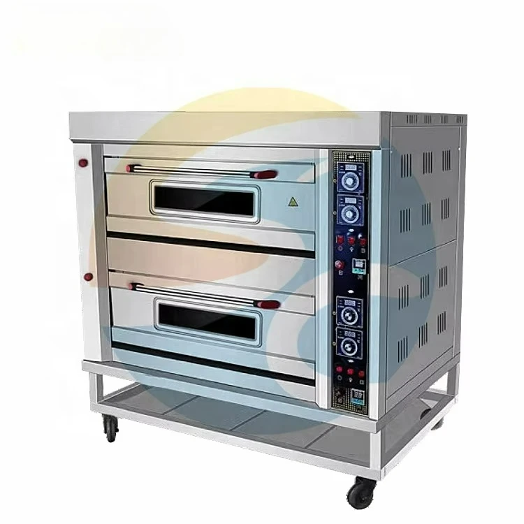 

Bakery Equipment Commercial Gas Electric Pizza Oven Gas 2 3 Deck Industrial Cake Bread Baking Ovens Built-in Ovens