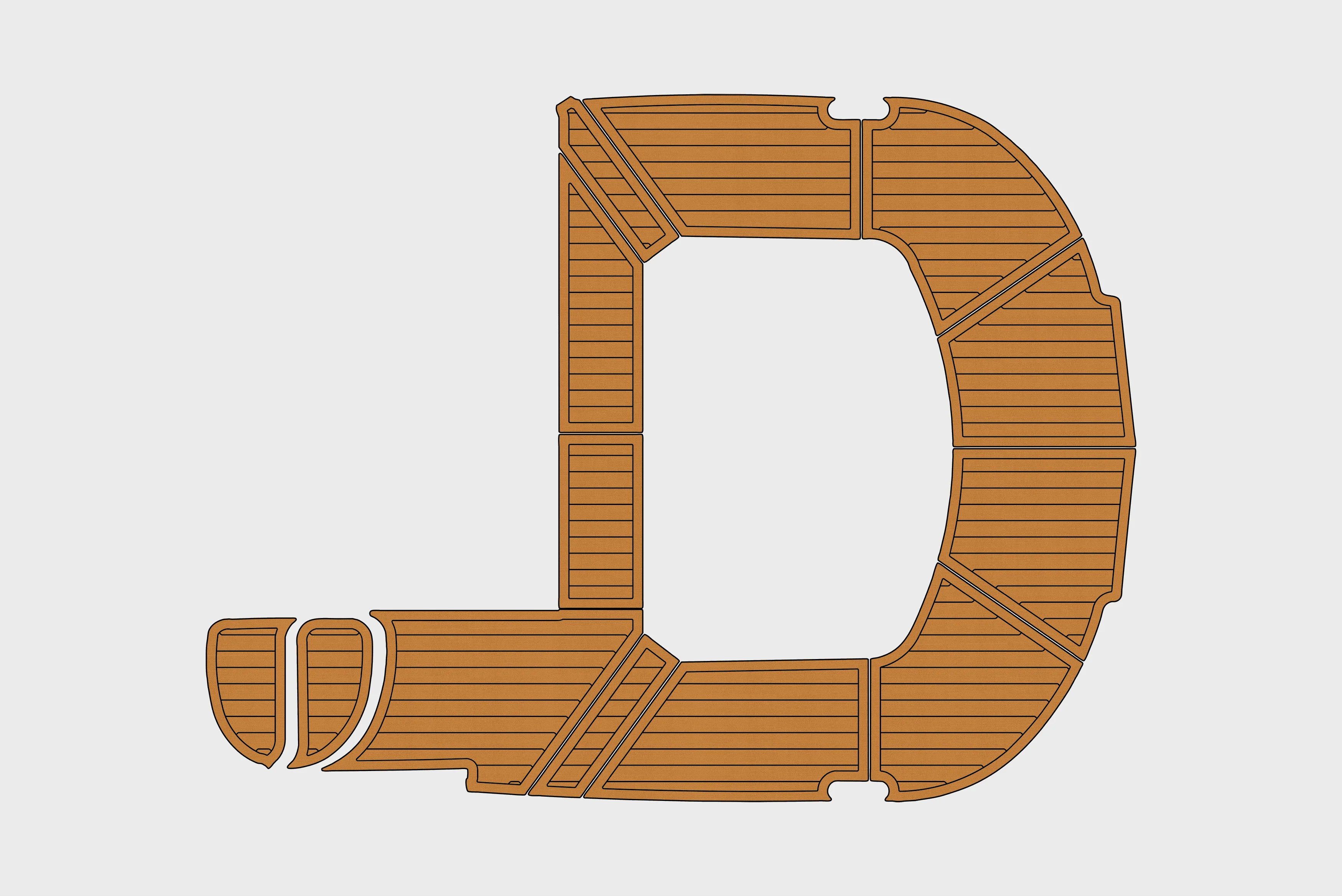 

Самоклеящийся морской коврик из искусственного тикового дерева EVA-1996-1998 Carver 500 Motor Yacht 6 мм (1/4 дюйма), нескользящая настилка для лодки для кабины